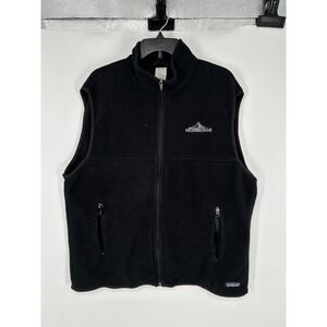 Patagonia Synchilla Fleece Vest Men XL Black Sleeveless Jacket Full Zip Up 11219